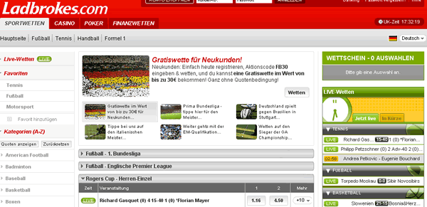 Ladbrokes Homepage