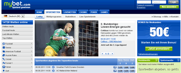 mybet Homepage